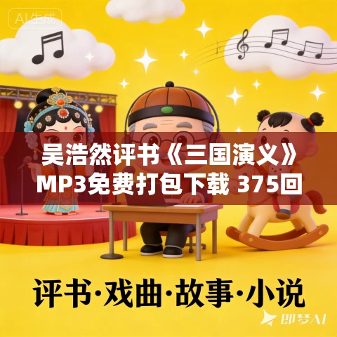 吴浩然评书《三国演义》MP3免费打包下载 375回全 浩然书馆现场版