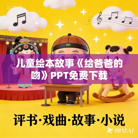 儿童绘本故事《给爸爸的吻》PPT免费下载