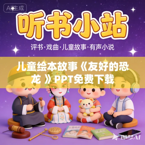 儿童绘本故事《友好的恐龙 》PPT免费下载