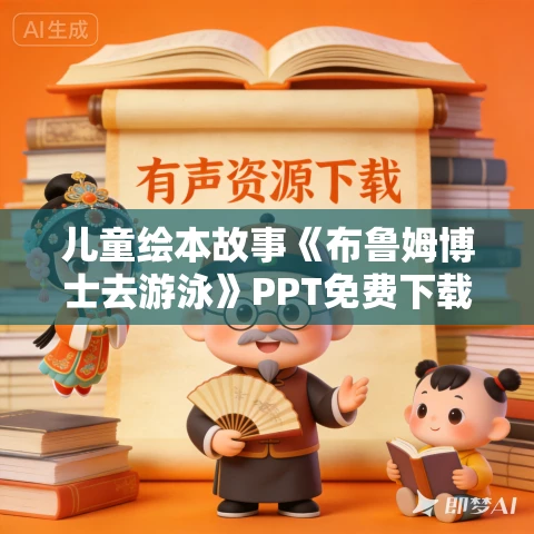儿童绘本故事《布鲁姆博士去游泳》PPT免费下载