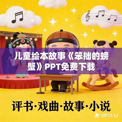 儿童绘本故事《笨拙的螃蟹》PPT免费下载